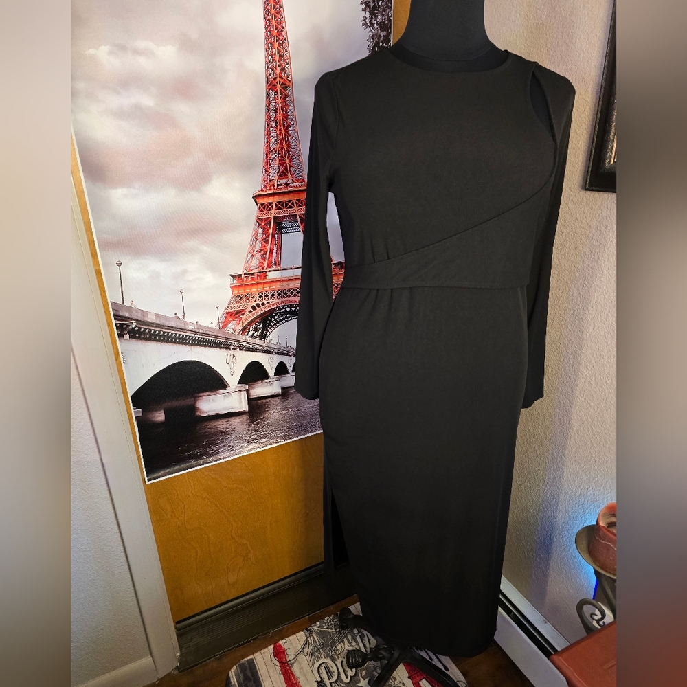 18/20 NWOT ELOQUII Body Con/Midi Dress 22-24"ptp 52"Long 19.5-22.5"Waist SO CHIC - Picture 7 of 14